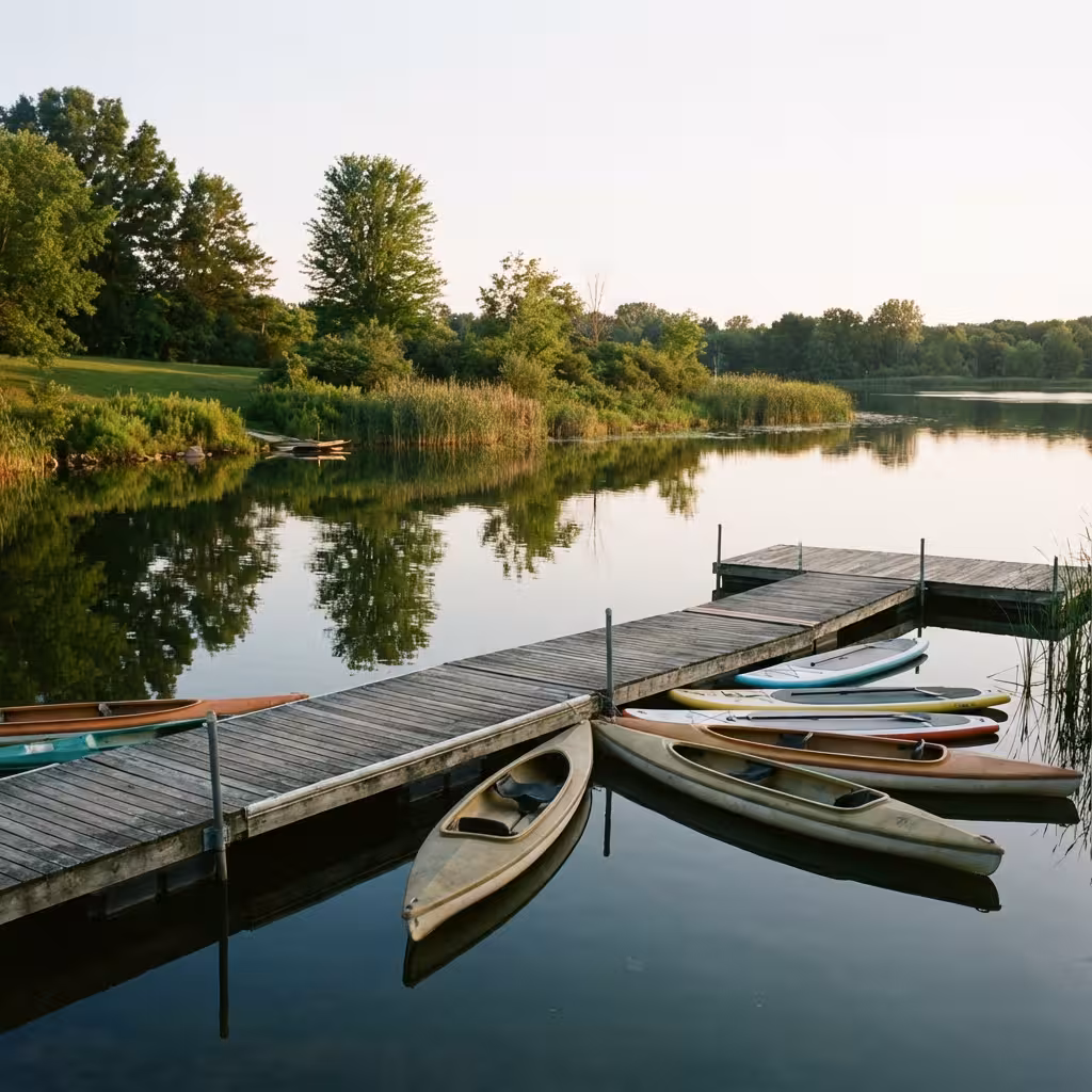 Lago y río
